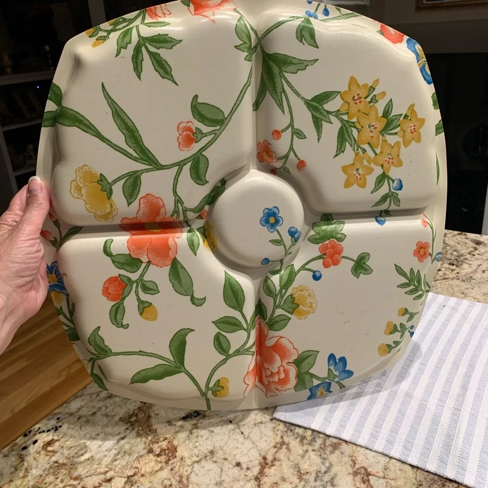 Vintage Floral Appetizer Plater